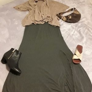 Mossimo M. Charcoal greyaxi skirt w 21 in leg slit